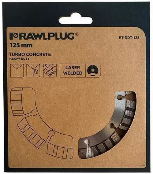 купить Диск отрезной Rawlplug 202108 Алмазный диск сегментно-турбо 350x25,4 мм для сухой резки бетона RT-DDT-350 в Кишинёве 