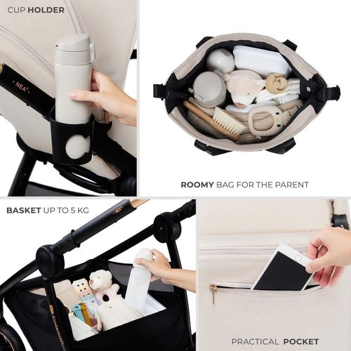 cumpără Сărucior pentru copii KinderKraft 2in1 Nea 2 KSNEA002BEG2000 Soft Beige în Chișinău 