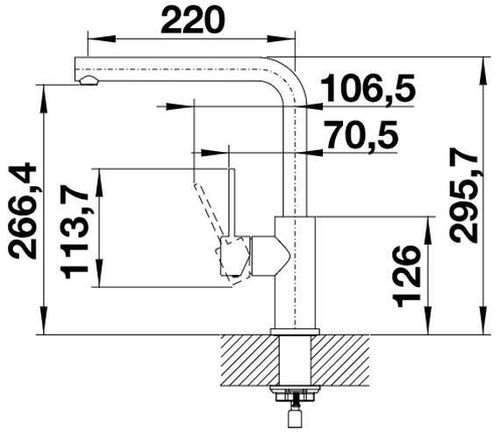 купить Смеситель кухонный Blanco Lanora (523122) в Кишинёве 