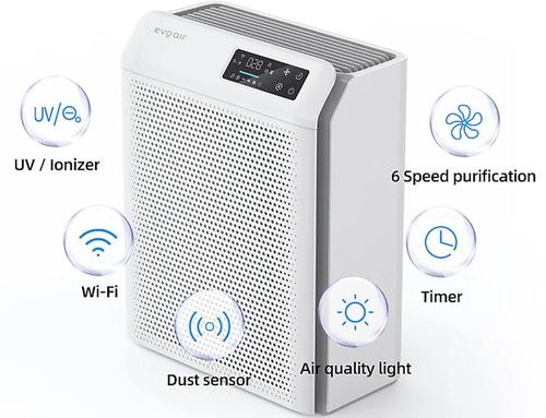 купить Очиститель воздуха EvoAir HOMI P300, CADR 300m³/h, WI-FI, Filtru True Hepa в Кишинёве 