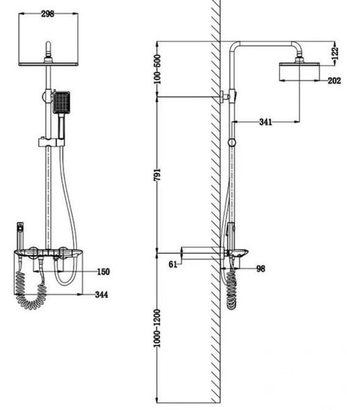 cumpără Panou de duș iSink s2 Negru Mat (1305984) în Chișinău 