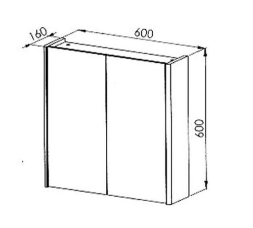 cumpără Oglindă baie Martat Zen 60cm (crem) (15533) în Chișinău 
