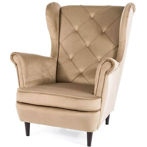 купить Кресло Signal Lady Velvet (Beige/Wenge) в Кишинёве 