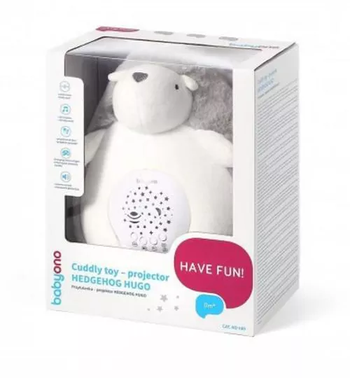 cumpără Jucărie de pluș BabyOno 0480 Jucarie de plus cu proiector HEDHEHOG HUGO în Chișinău 
