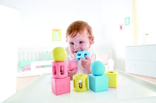 cumpără Zornăitoare Hape E0456 Set Zornaitoare Forme geometrice în Chișinău 