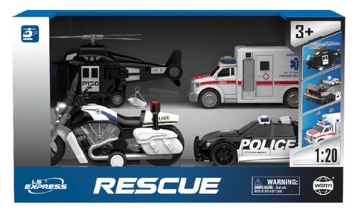 купить Машина Wenyi WY500-4 1:20 Set vehicule de poliție cu fricțiune (lumini/sunete) в Кишинёве 