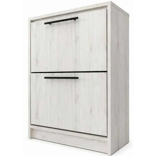 купить Полка для обуви Mashtab 12440 Soria cu 2 sertare (640x290x830) Stejar Alb в Кишинёве 