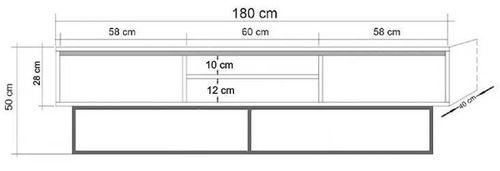 cumpără Comodă TV Trendy Rodez 180 180x50x40cm în Chișinău 