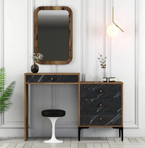 купить Туалетный столик Trendy Lizbon 548-Nuc, Negru 124x84x40cm в Кишинёве 