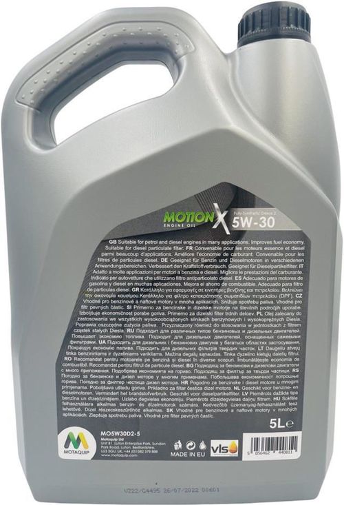 cumpără Ulei Motaquip MO5W30D2-5 MQA 5W30 5L ACEA C2/3 MB229.31/229.52/DEXOS2 sintetic în Chișinău 