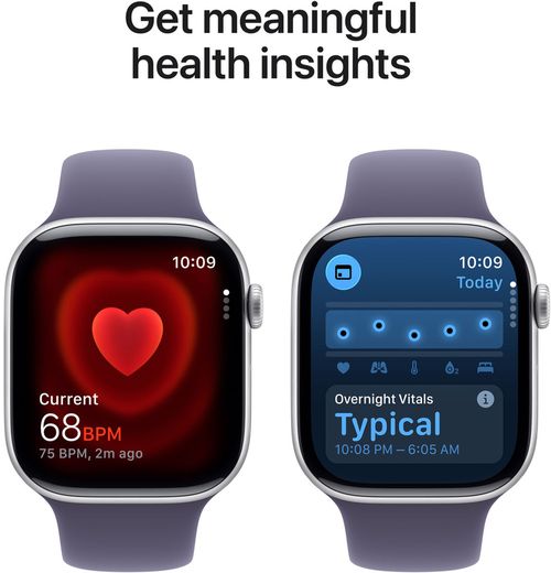 купить Смарт часы Apple Watch Series 11 GPS 46mm Silver Aluminium Case with Purple Fog Sport Band - S/M MEV94ET/A в Кишинёве 