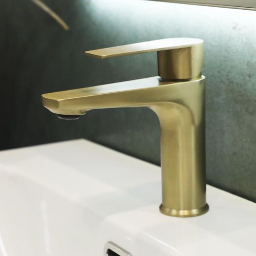 купить Смеситель для умывальника Mat|eco Aleo золото браш в Кишинёве 