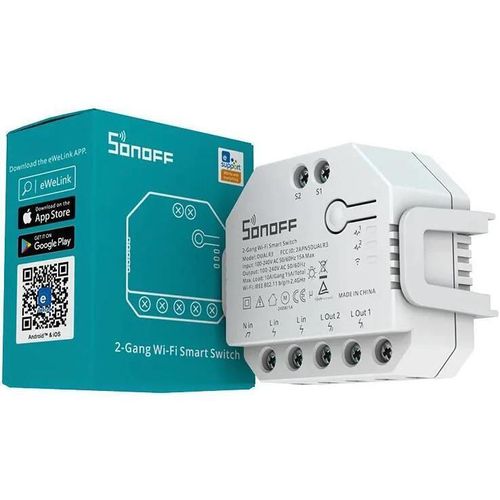 cumpără Accesoriu pentru casă Sonoff Wi-Fi relay Dual R3 2 channel DIY with monitoring în Chișinău 