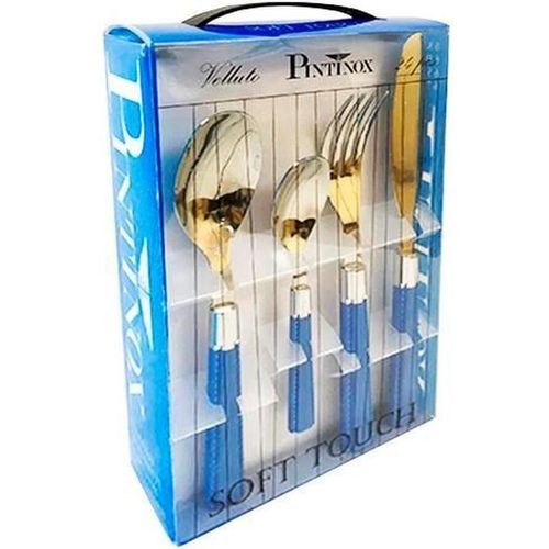 купить Набор столовых приборов Pinti 41375 Velvet Velvet 24ед голубой в Кишинёве 