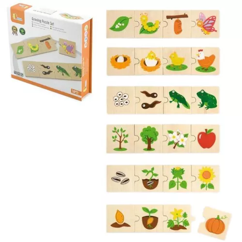 cumpără Puzzle Viga 51609 Joc logic de puzzle Ce va crește din ce 24 elem. în Chișinău 