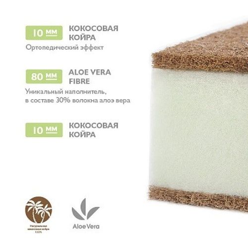 Матрас детский Plitex Aloe Vera Soft - 120 х 60 х 11 см 