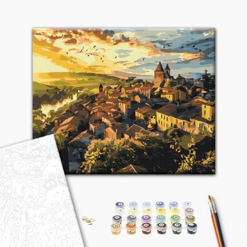 cumpără Tablou pe numere BrushMe BS53966 40x50cm (în cutie) Păsări deasupra turnurilor în Chișinău 