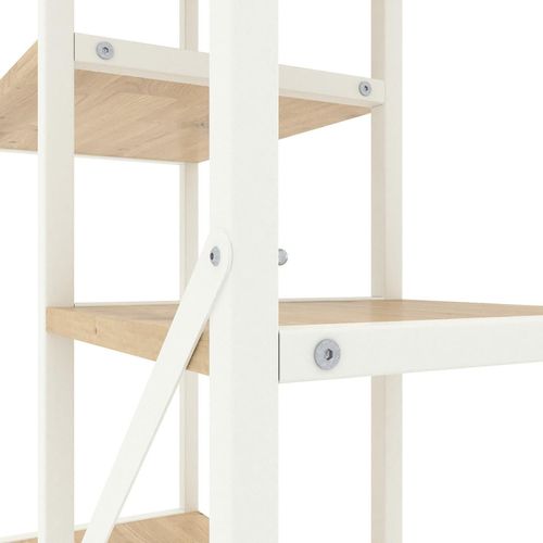 купить Cтеллаж складской Nex Home Raft metalic Loft Cascade 1780x700x300mm, 7 nivele, PAL, White / Oak Artisan в Кишинёве 