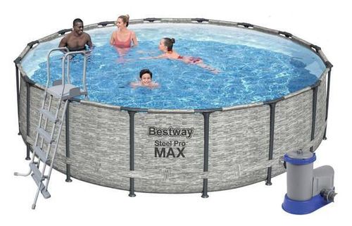 cumpără Piscină cu cadru Bestway 5619EBW Steel Pro Max 488x122cm în Chișinău 