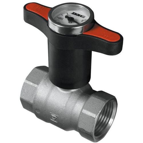 купить Запорная арматура HERZ Robinet bila apa FF 1/2" miner rosu tip T cu termometru (88548) в Кишинёве 