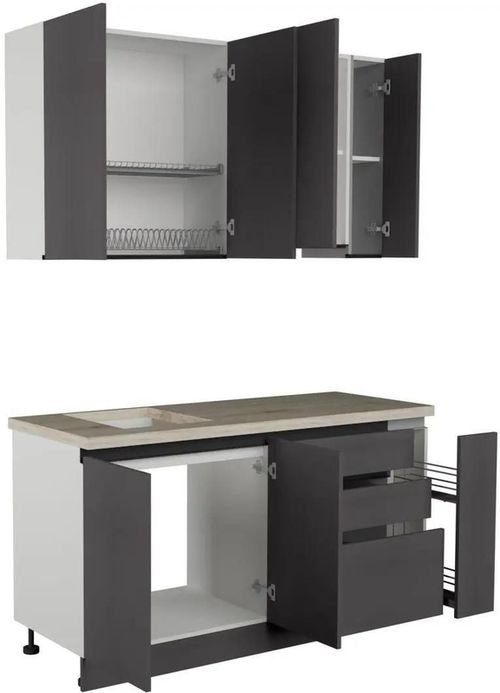 cumpără Mobilă pentru bucatarie ArtFlame GOLA Storm Grey (1.6 m.l.) în Chișinău 