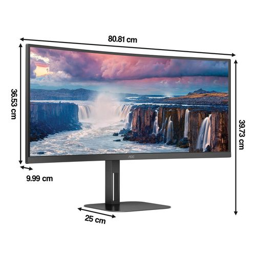 cumpără Monitor AOC CU34V5C/BK WQHD Curved Conferencing Black în Chișinău 
