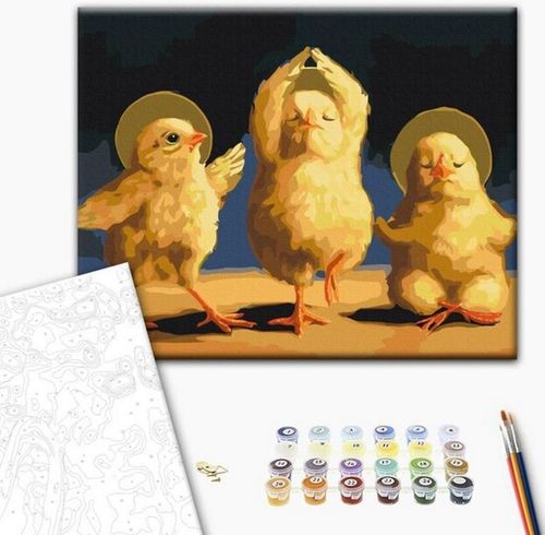 купить Картина по номерам BrushMe BS53473 40x50 cm (în cutie) Pui spirituali в Кишинёве 