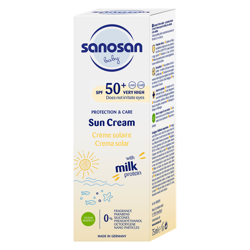 Солнцезащитный крем Sanosan Baby Sun Cream SPF50+ 75 ml 