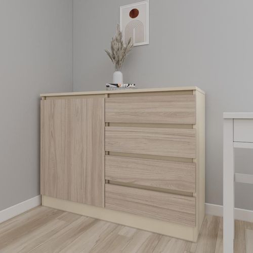 купить Комод Smartex (16094) Т2 120cm Ivory+Stejar Deschis в Кишинёве 