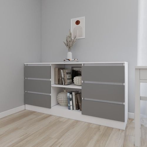 cumpără Comodă Smartex (16133) Т3 120cm Alb+Grafit în Chișinău 