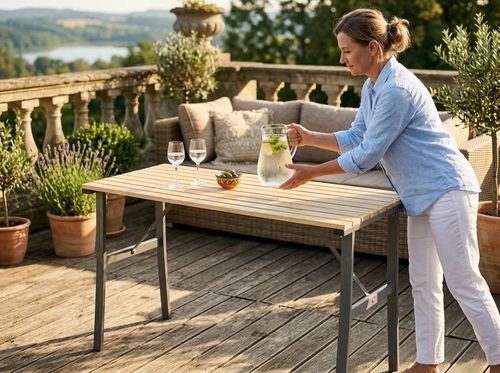 cumpără Mobilier pentru grădină GardenLine MEB6582 cадовый стол 120x60x71cm în Chișinău 