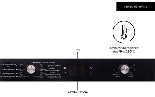 купить Встраиваемый духовой шкаф электрический Hausberg HB-8054NG Negru в Кишинёве 