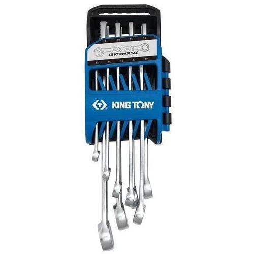 cumpără Cheie fixă King Tony 12109MRS01 ключи комбинированные с трещоткой 8-19мм. 9 пр. (в органайзере) în Chișinău 