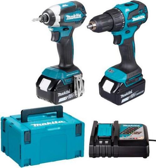 cumpără Set de scule electrice Makita DLX2537TJ (Set DHP490+DTD153+DC18RC+BL1850Bx+MAKPAC) în Chișinău 