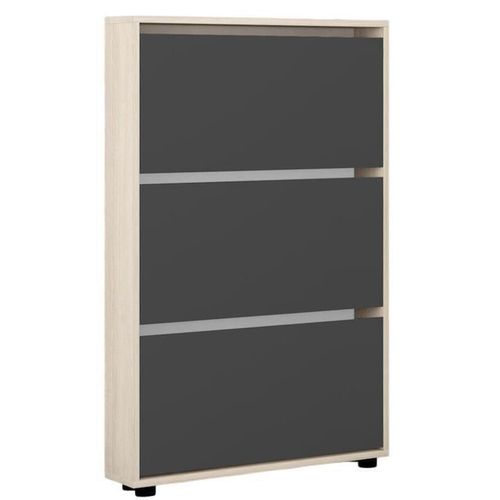 купить Полка для обуви Mobildor-Lux Leo Slim 90x16x125H cm Sonoma/Anthracite в Кишинёве 