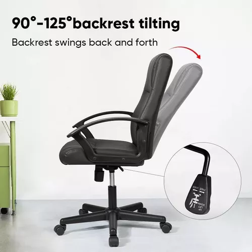 cumpără Fotoliu de birou Deli 4514 эко кожа, черное în Chișinău 