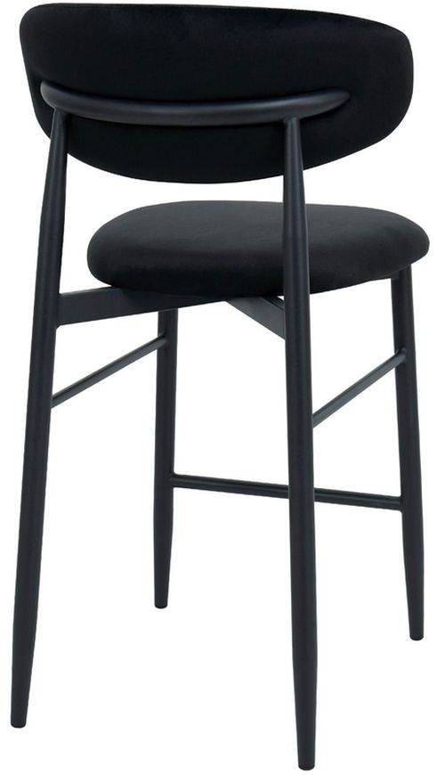 cumpără Scaun de bar Deco Bar Meridian Catifea Black (HLR66)+Black Legs în Chișinău 