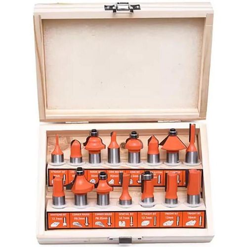 купить Набор головок, бит, насадок Harden 613215 Set carote lemn (15buc/set) Pro в Кишинёве 