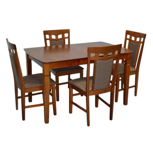 купить Комплект стол и стулья Evelin di Costacurta стол HV-27V Burnish oak + 4 стула Deepa R Burnish oak/Ekea12 Dark Brown в Кишинёве 