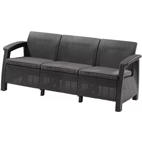 купить Садовая мебель Keter Corfu II Love Seat Max Graphite/Coolgray (258975) в Кишинёве 