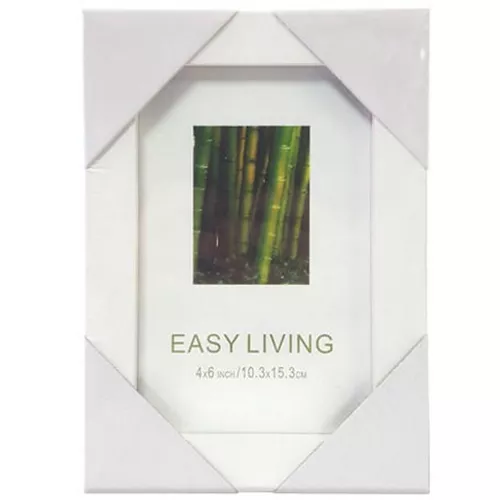 купить Фото-рамка Promstore 44344 деревянная 10x15сm, прямой борт, цвет белый в Кишинёве 