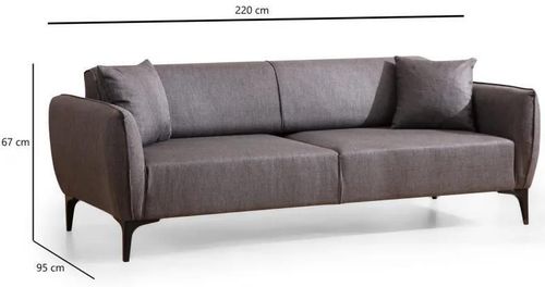 купить Диван Trendy Belissimo Gri inchis (3 locuri) в Кишинёве 