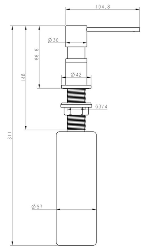 cumpără Dozator săpun Helika-AquaSanita DTR-601C Stainless Steel + Plastic în Chișinău 