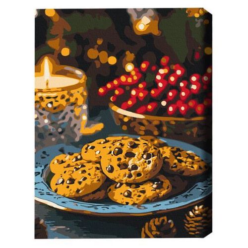 cumpără Tablou pe numere BrushMe RBS1020FC 30x40cm (fără cutie) Timpul biscuiților fierbinți în Chișinău 