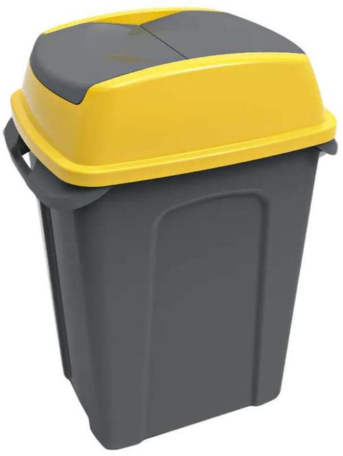 cumpără Coș de gunoi Hydro S HIPPO, Antracit / Galben, 25 L 0430545 în Chișinău 