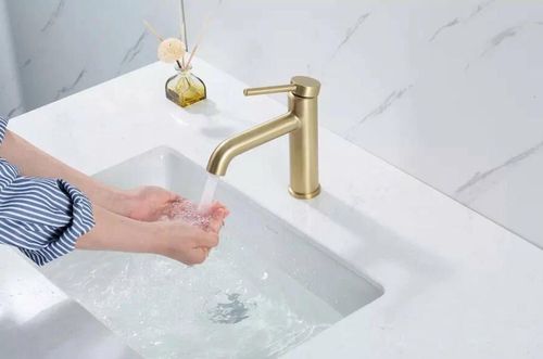 купить Смеситель для умывальника Gappo G1006-3 Satin Gold в Кишинёве 