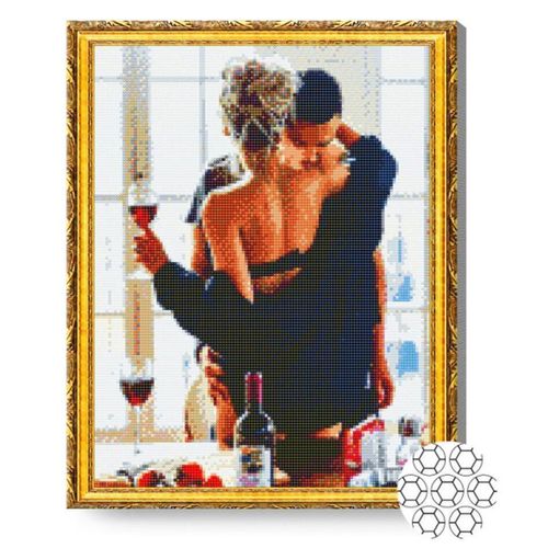 купить Картина по номерам Art Gallery GA83210 Mozaic cu diamante 40x50cm Intalnirea senzuala в Кишинёве 