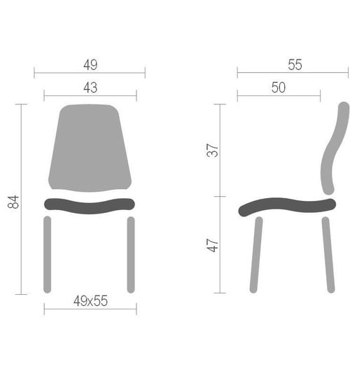 cumpără Scaun Papatya Opera-S - seat black / back white în Chișinău 