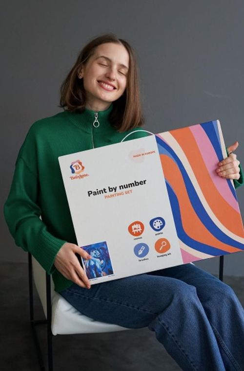 купить Картина по номерам BrushMe BS26136 40x50cm (în cutie) Bufniță în culori в Кишинёве 