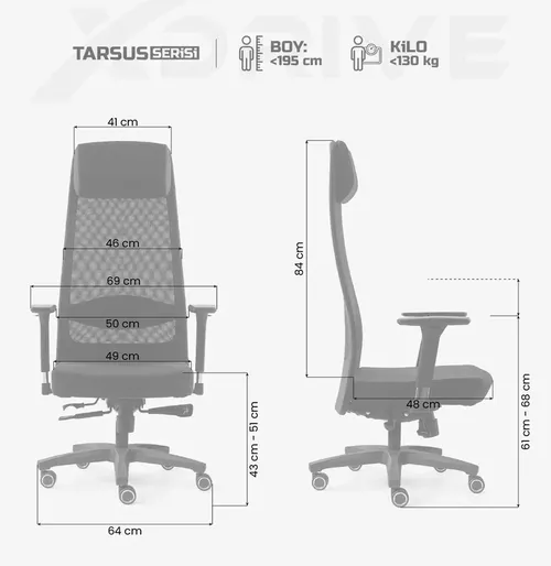 cumpără Fotoliu de birou xDrive Tarsus grey în Chișinău 